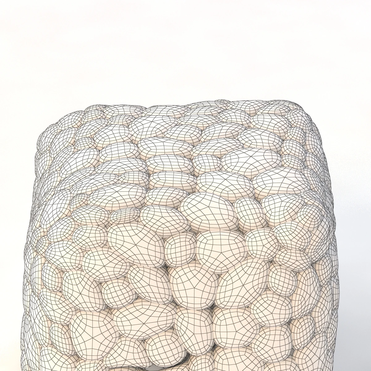 Surya Desert Sand Wool Cube Ottoman Pouf 3D Model_04