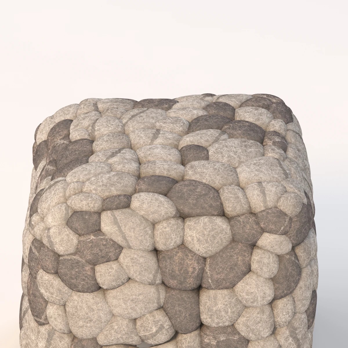 Surya Desert Sand Wool Cube Ottoman Pouf 3D Model_03