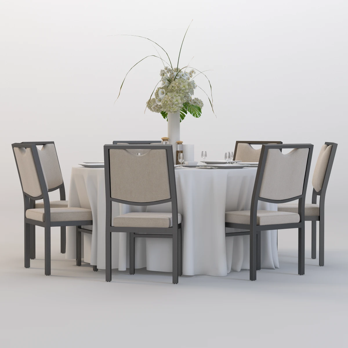 Photo Table And Chair Set 3D Model_09