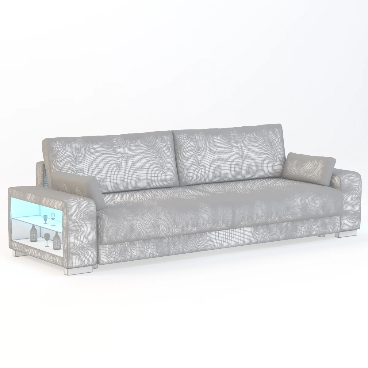 Slaapbank Met Of Zonder Verlichting Sofa 3D Model_09