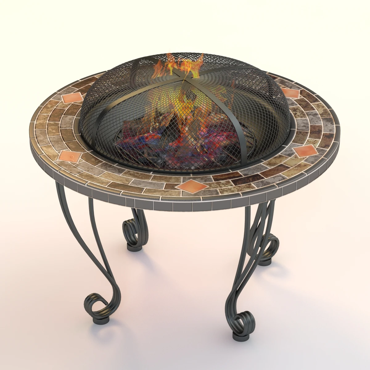 Outdoor Firepit 01 3D Model_06