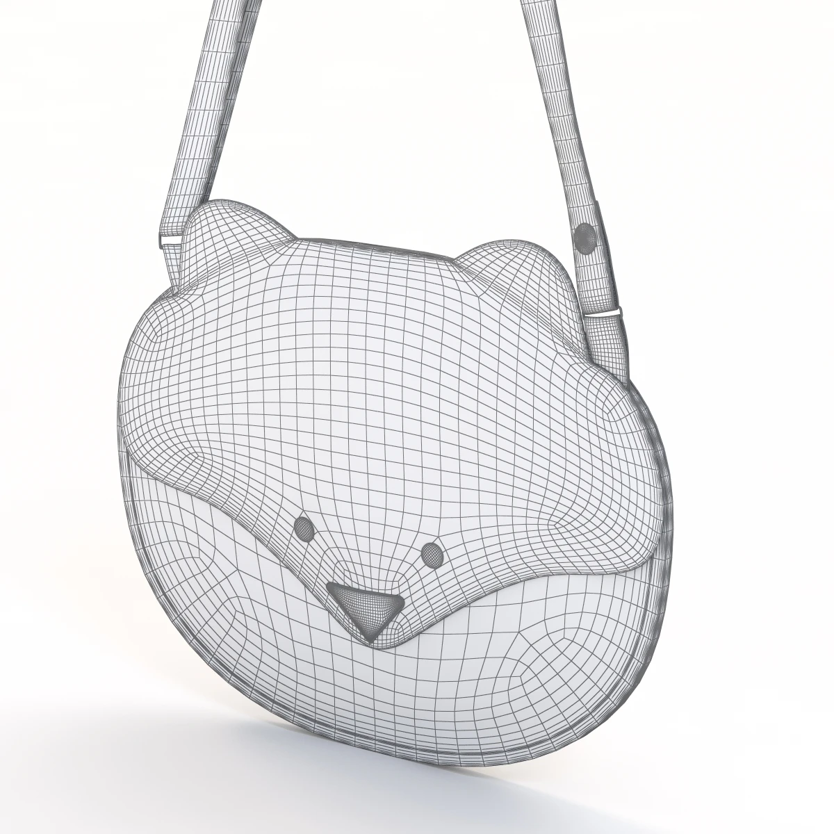 Polar Bear Crossbody Bag By Donsje Amsterdam 3D Model_08