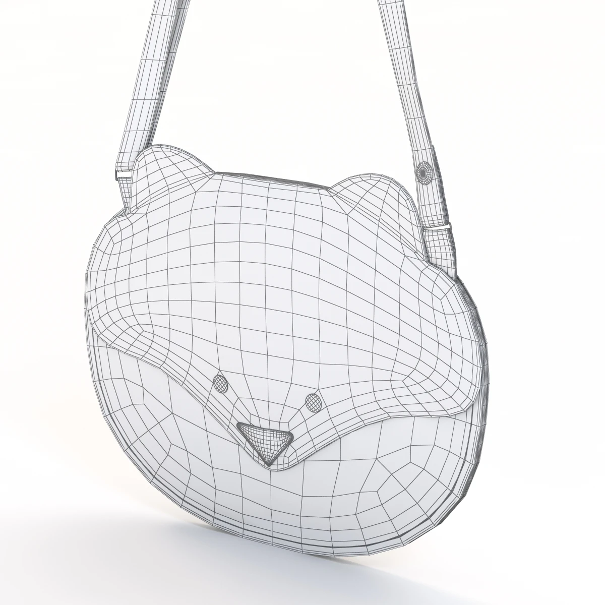 Polar Bear Crossbody Bag By Donsje Amsterdam 3D Model_09