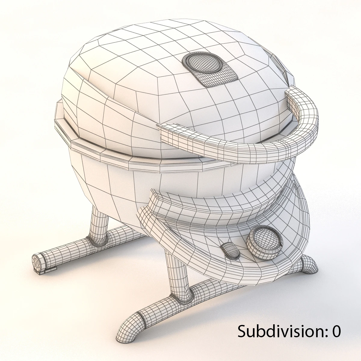 Portable Patio Bistro Gas Grill 3D Model_010