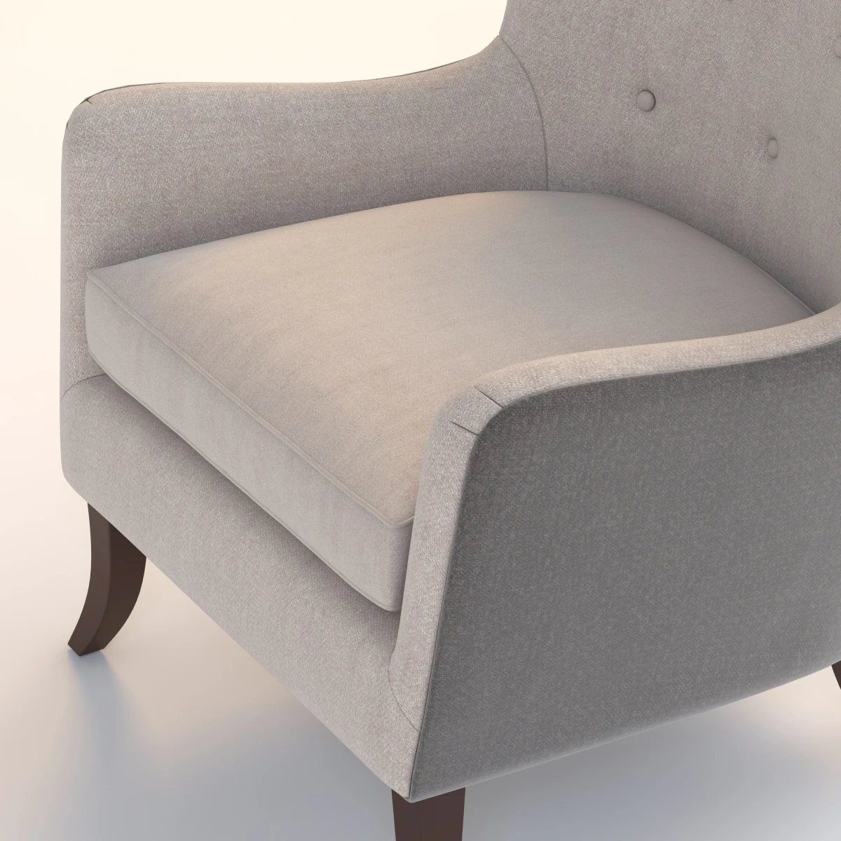 Simon Pebble Wingback Chair 3D Model_06