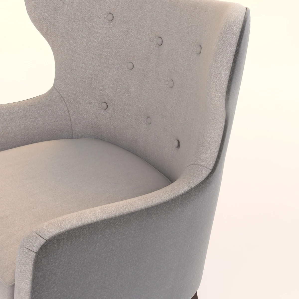 Simon Pebble Wingback Chair 3D Model_05