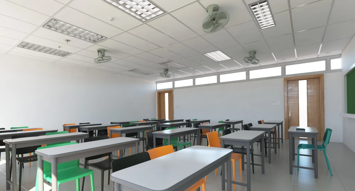 School Classroom 10 3D Model_05