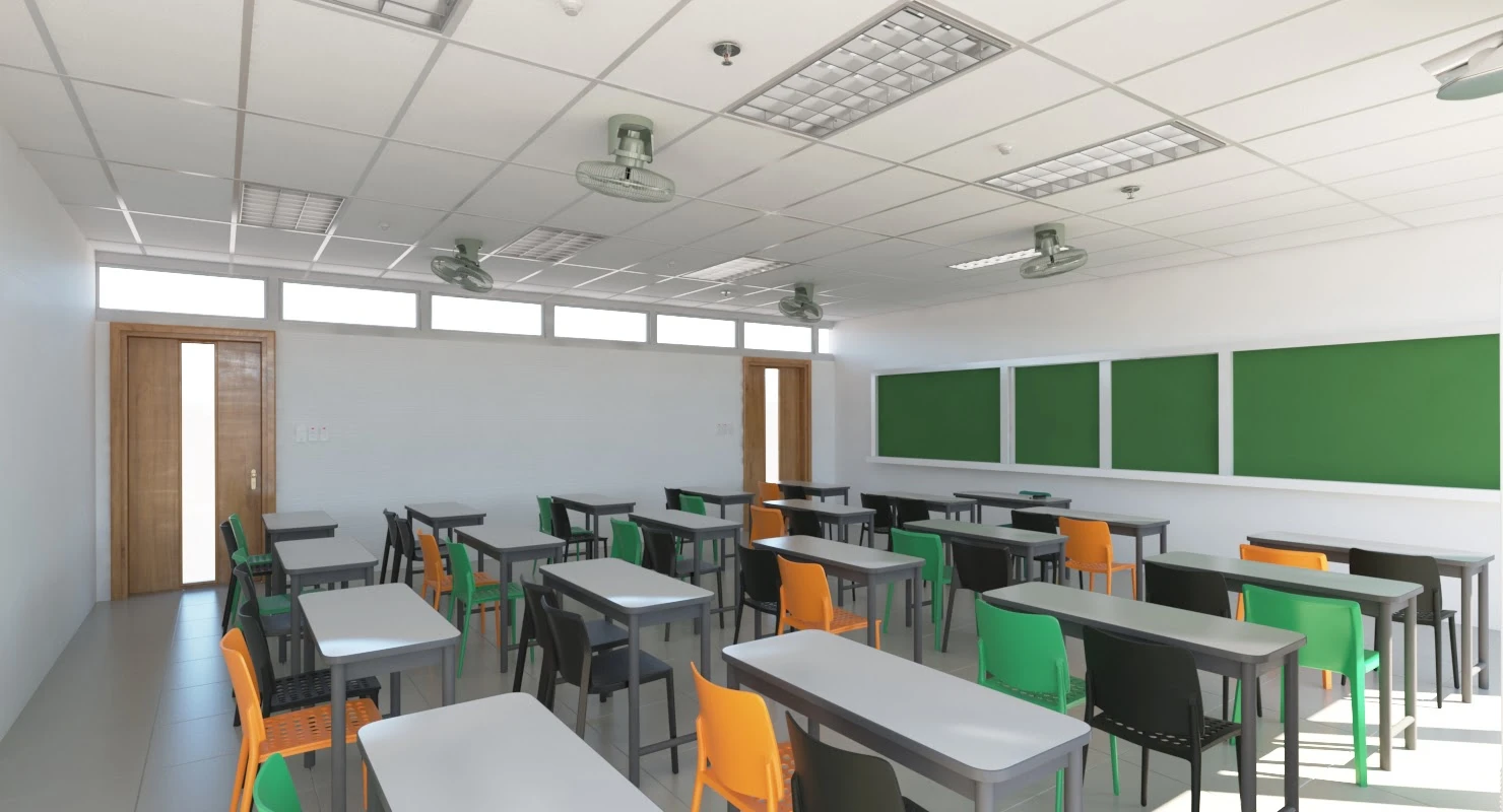 School Classroom 10 3D Model_03