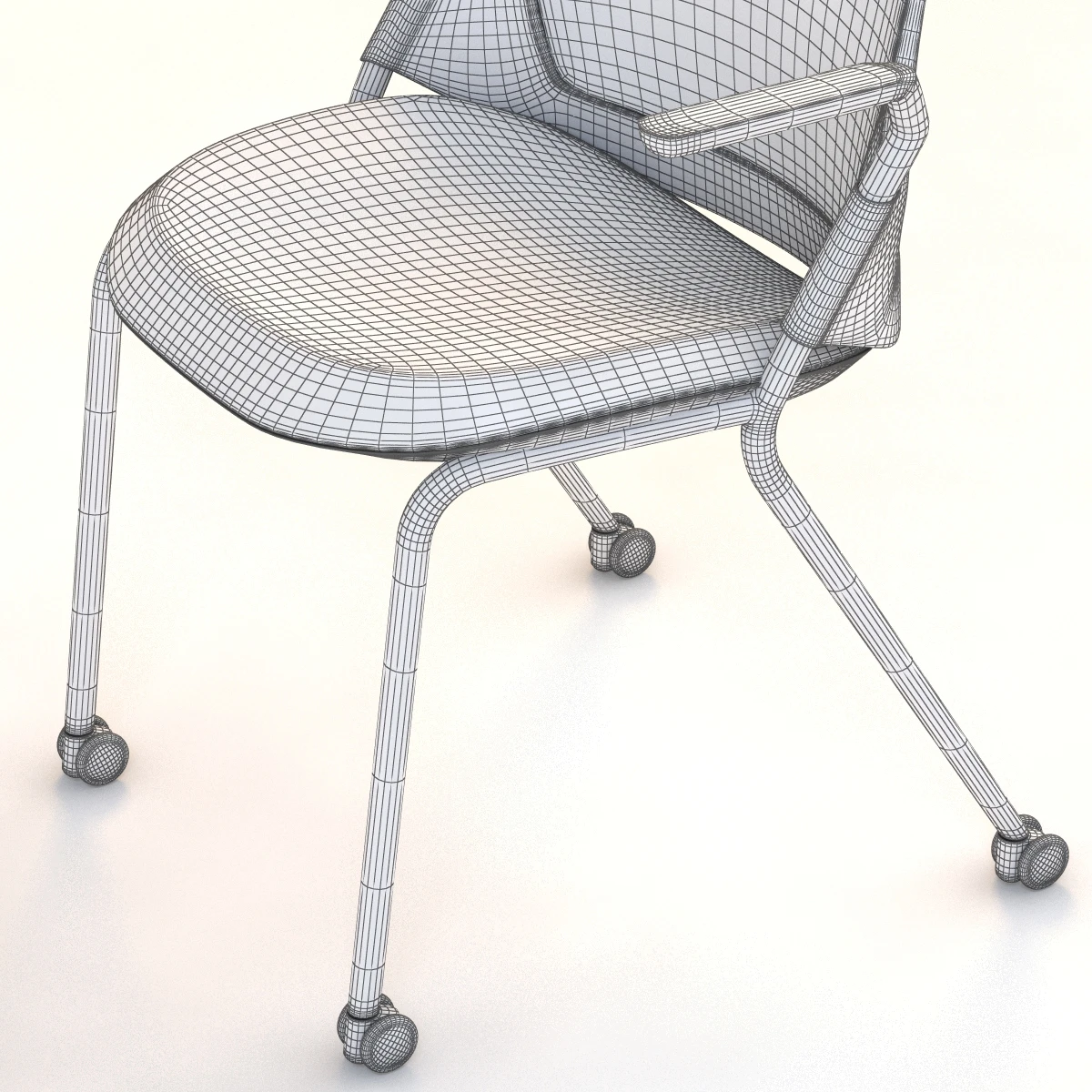 Sayl Side Chair 4 Leg Base With Casters 3D Model_013