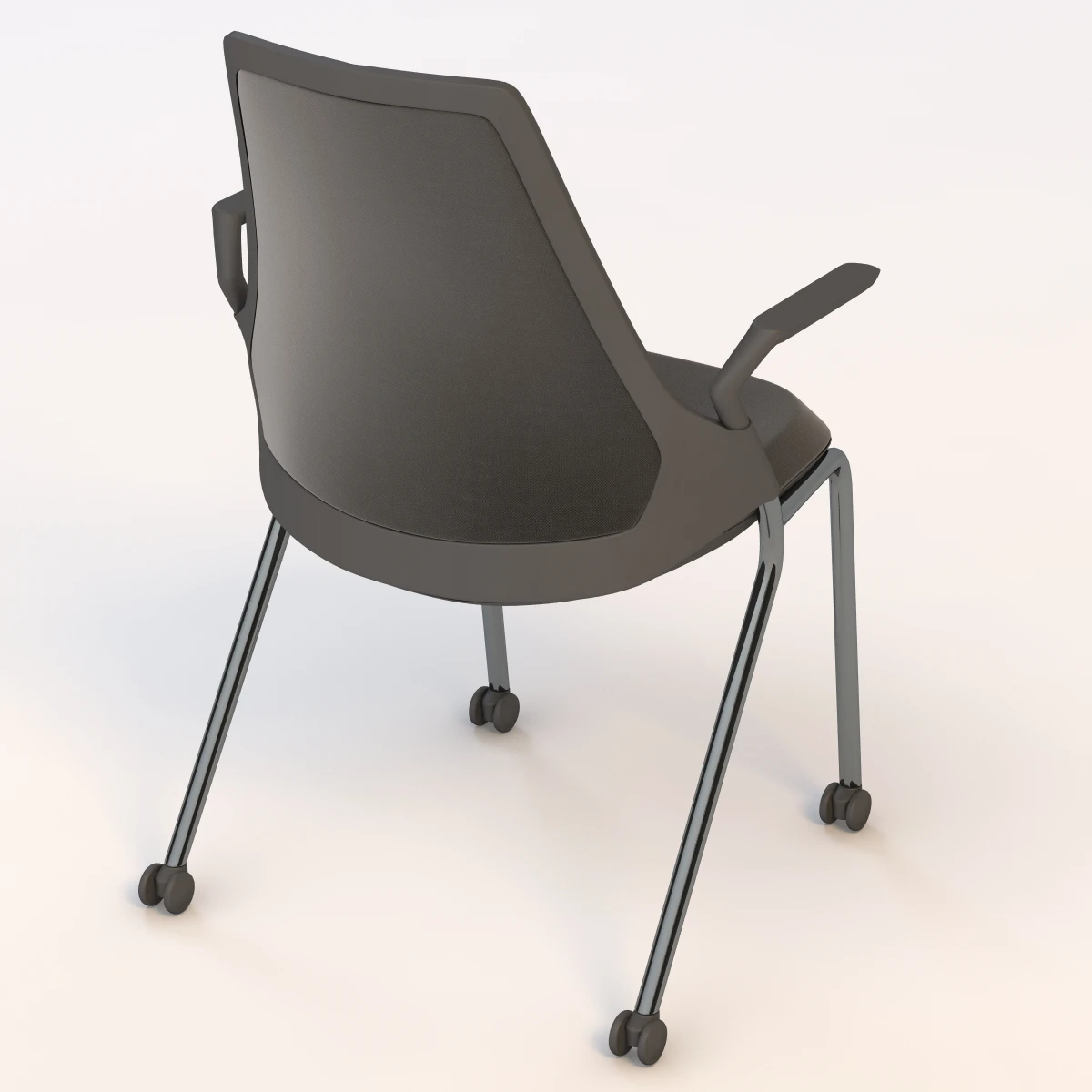 Sayl Side Chair 4 Leg Base With Casters 3D Model_04