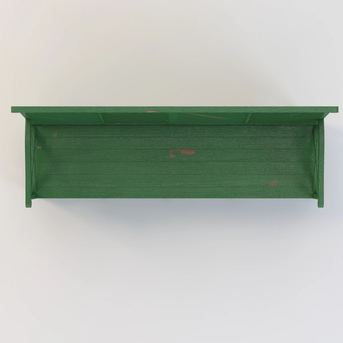 Outdoor Garden Bench Green 3D Model_07