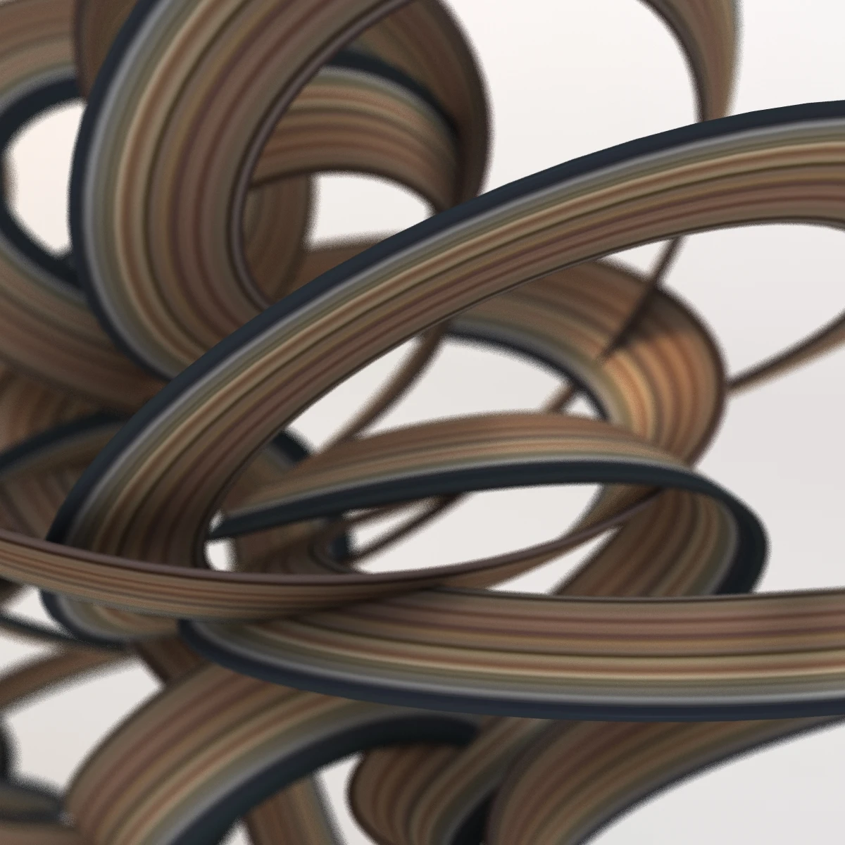 Ribbon Wall Sculpture 3D Model_05