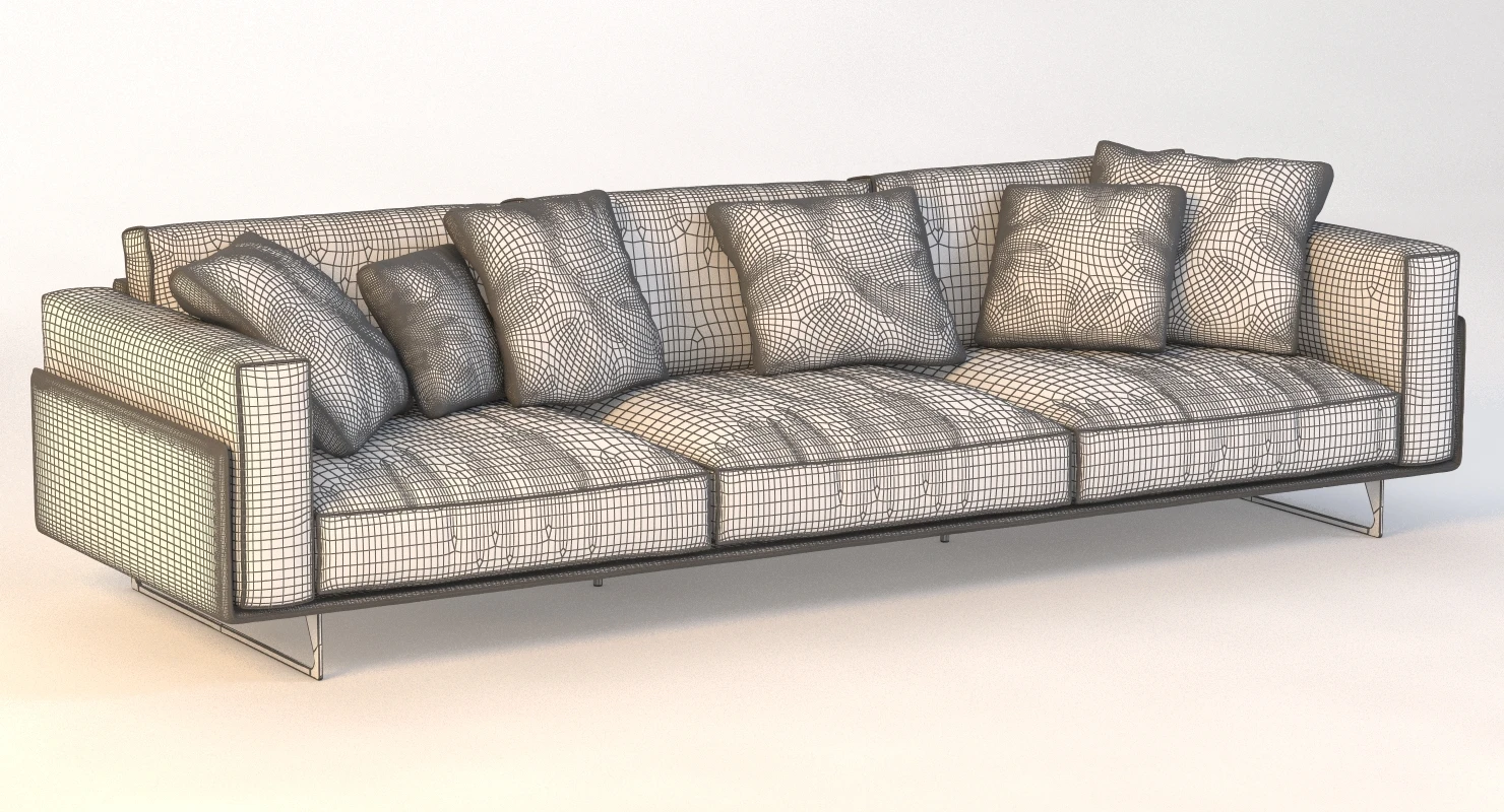 Roche Bobois Focus 5 Seat Sofa 3D Model_09