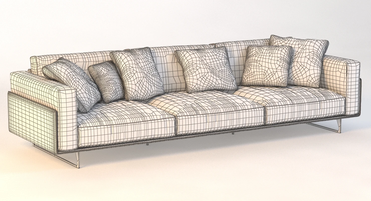 Roche Bobois Focus 5 Seat Sofa 3D Model_010