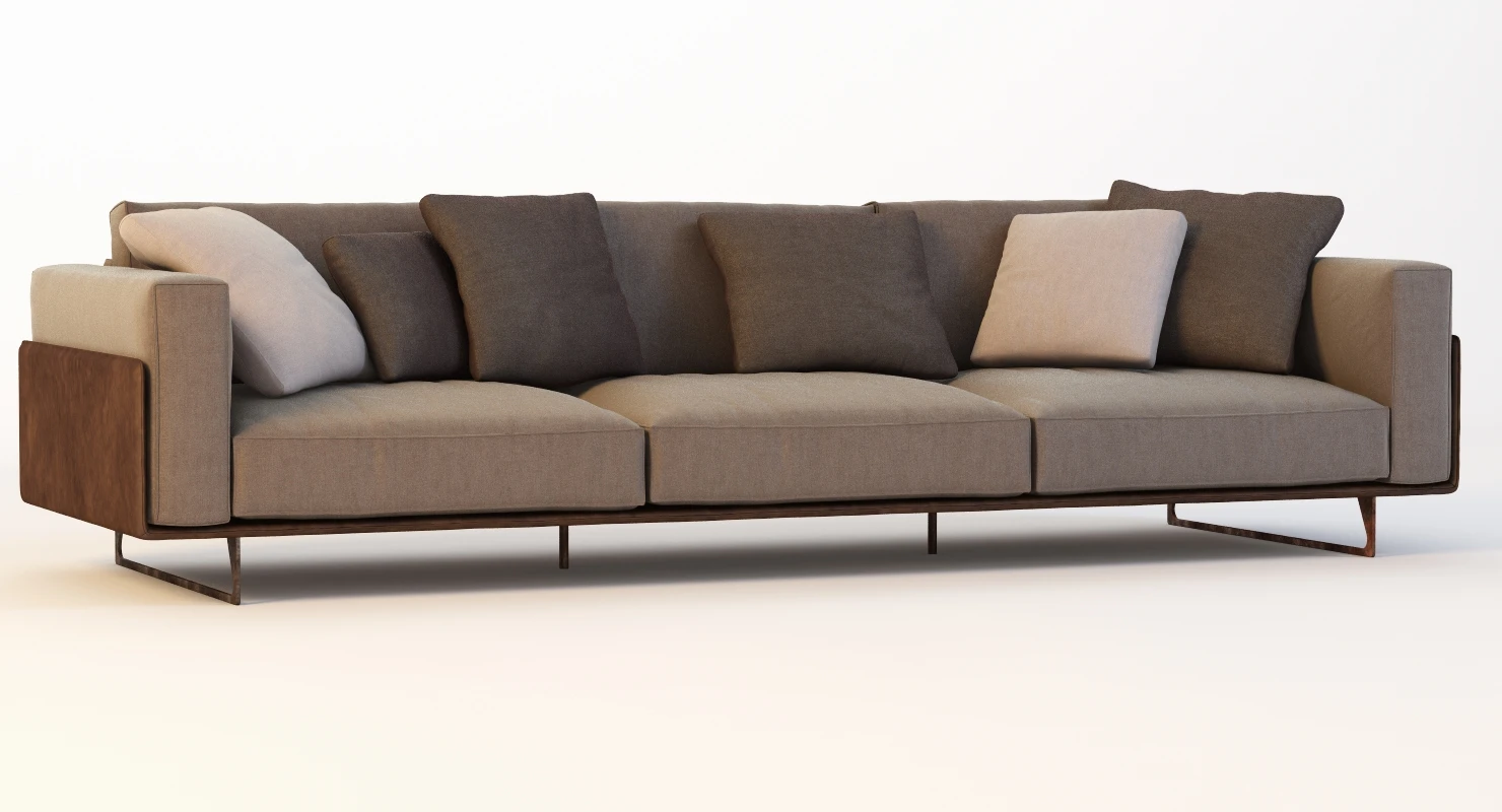 Roche Bobois Focus 5 Seat Sofa 3D Model_06