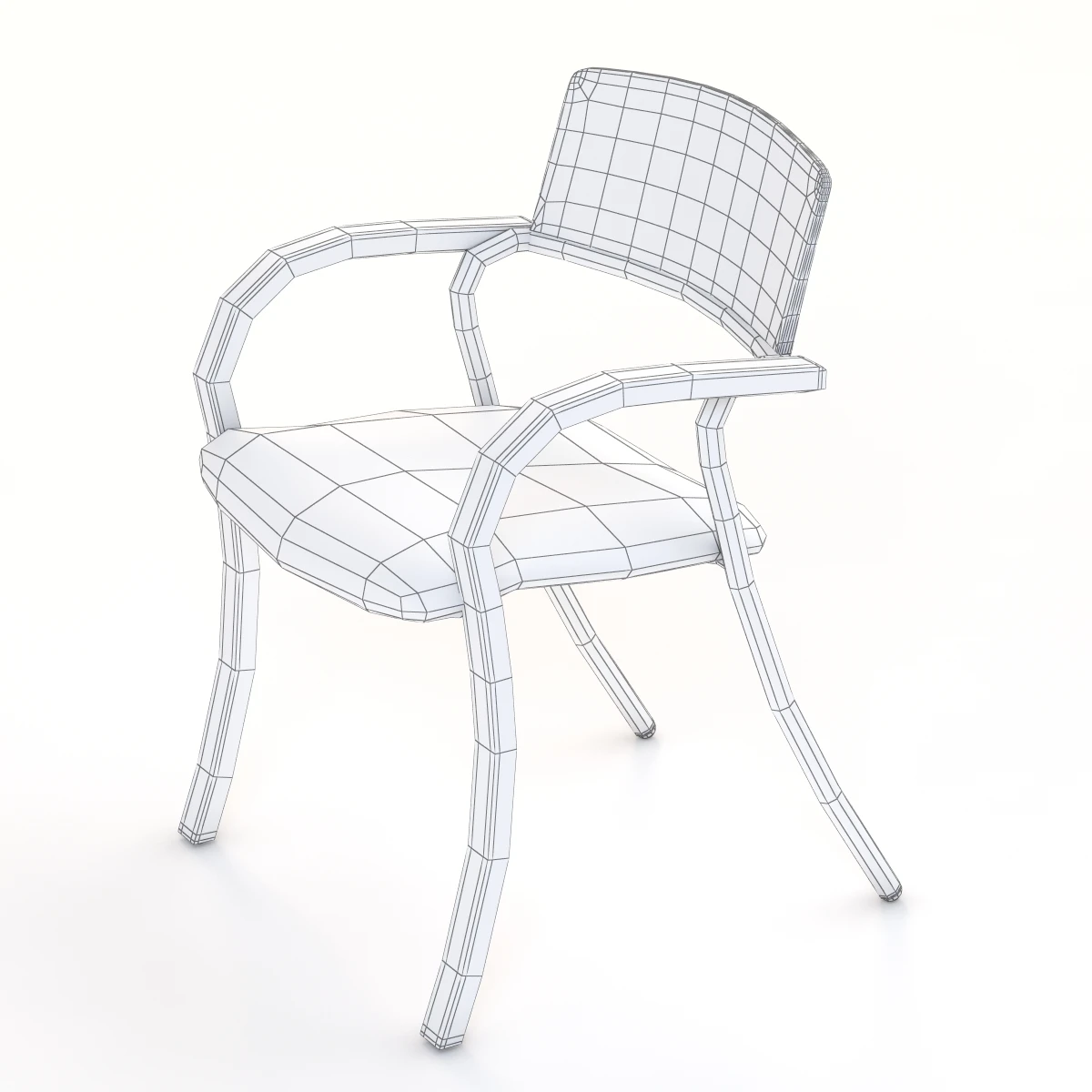 Romeo Juliet Stack Bent Armchair 3D Model_09