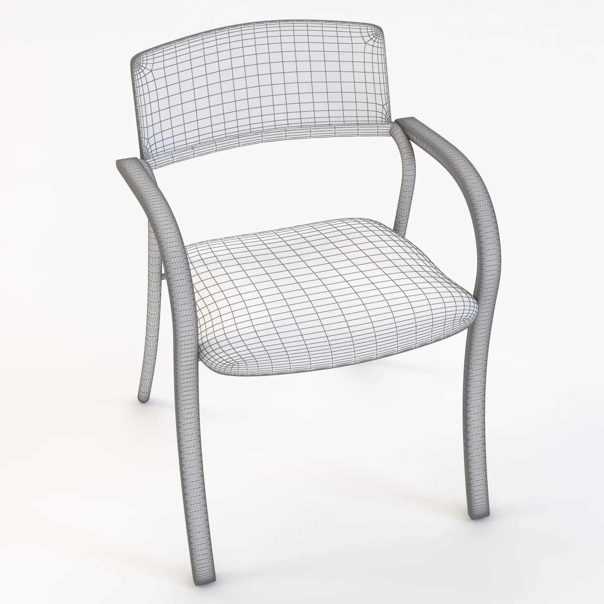 Romeo Juliet Stack Bent Armchair 3D Model_010