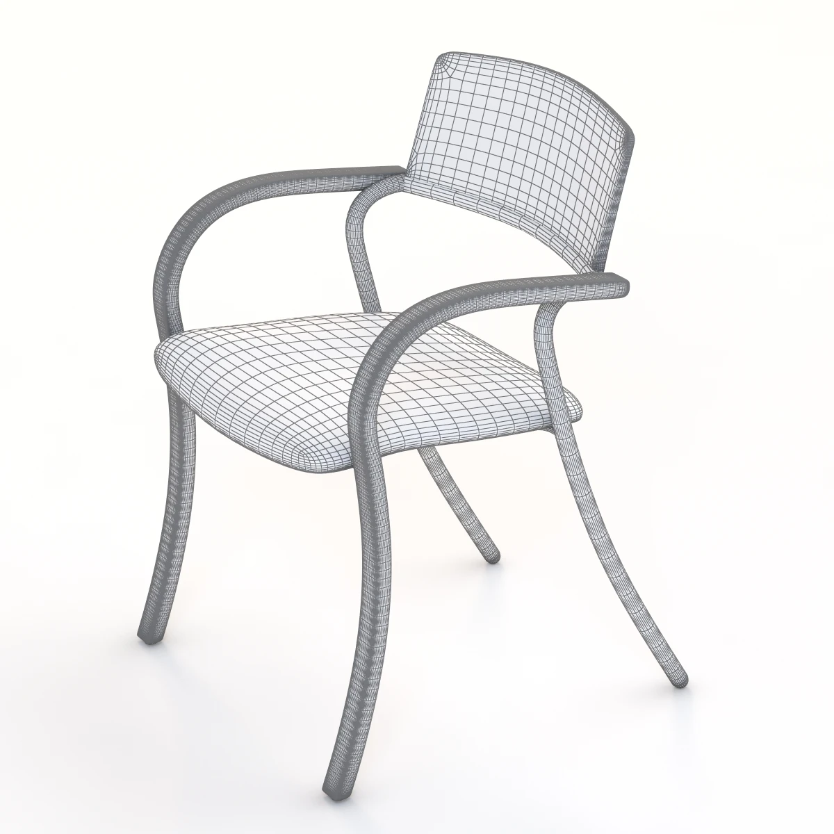 Romeo Juliet Stack Bent Armchair 3D Model_08