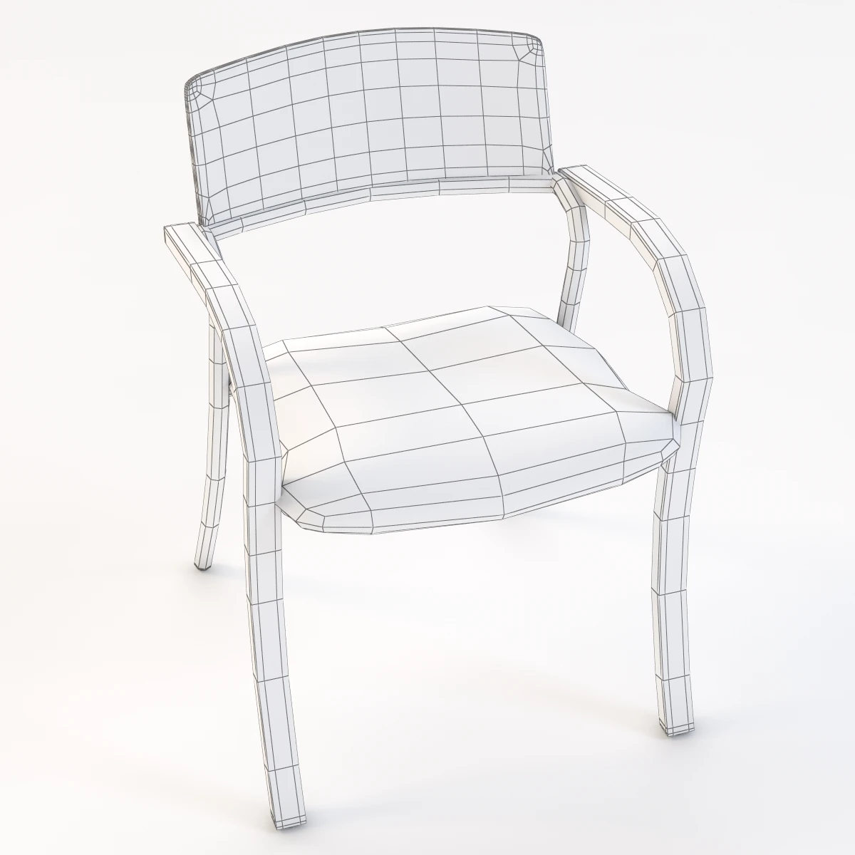 Romeo Juliet Stack Bent Armchair 3D Model_011