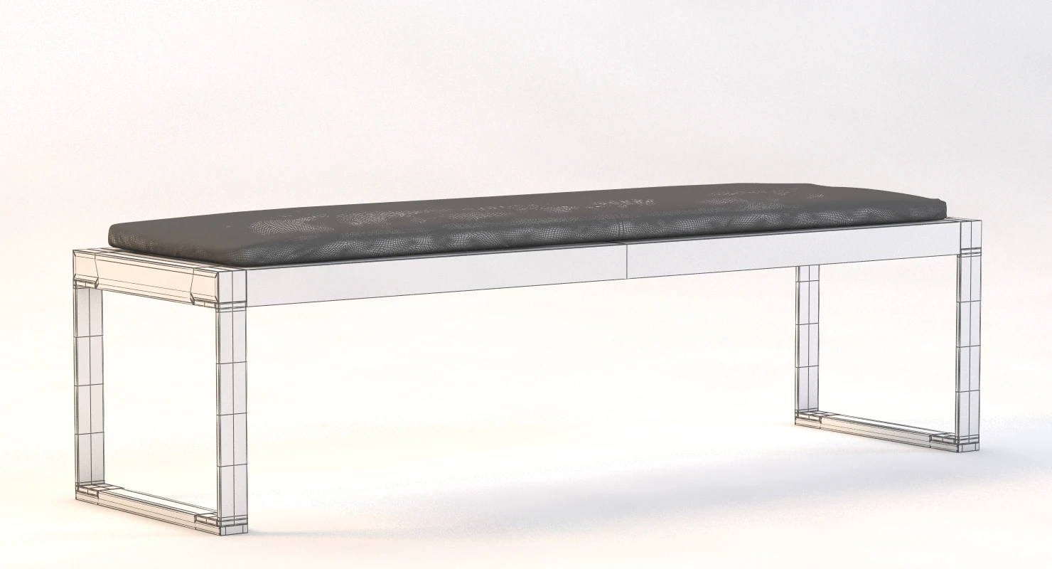 Slim Pax Bench Detailed 3D Model_08