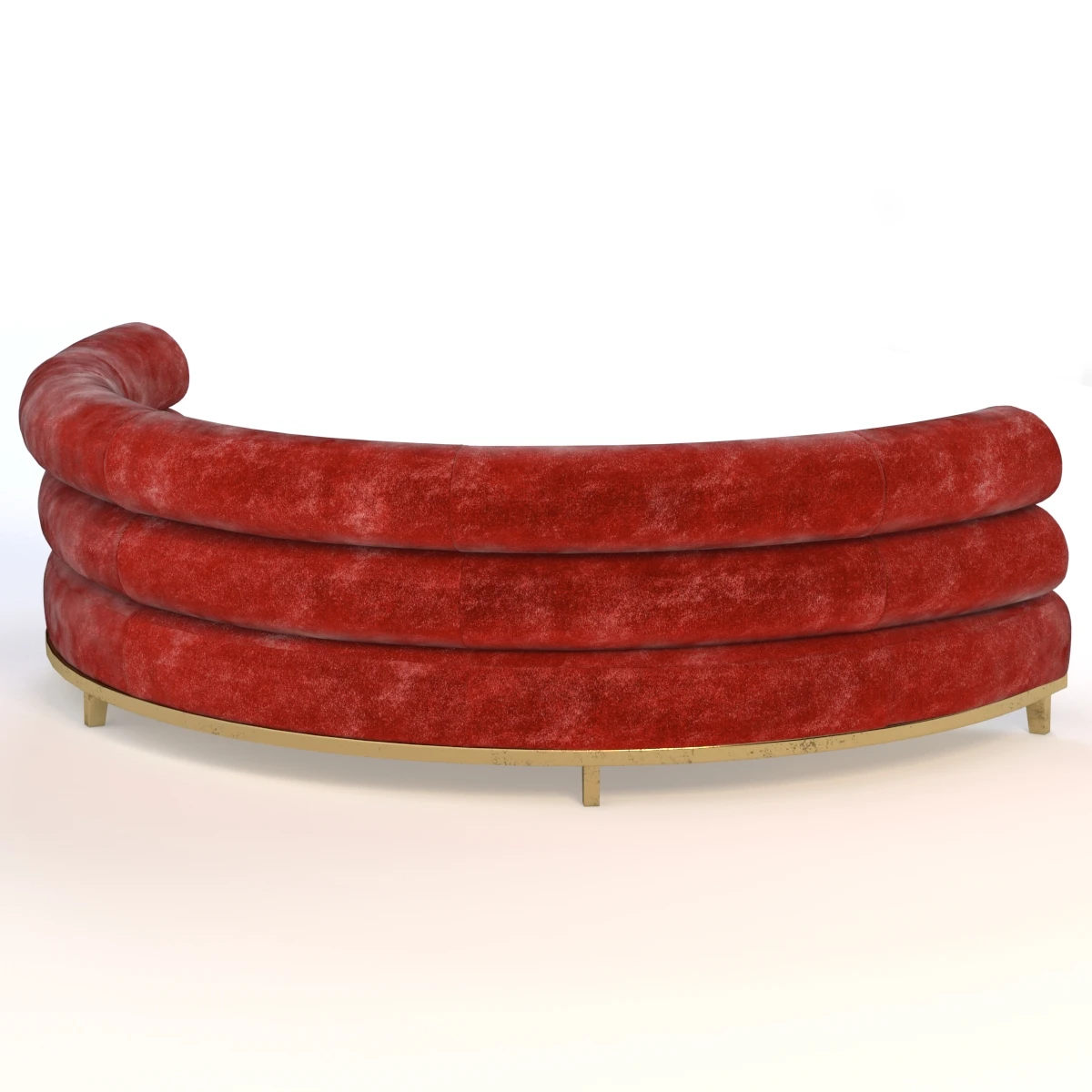 Round Booth Banquette Sofa 3D Model_03