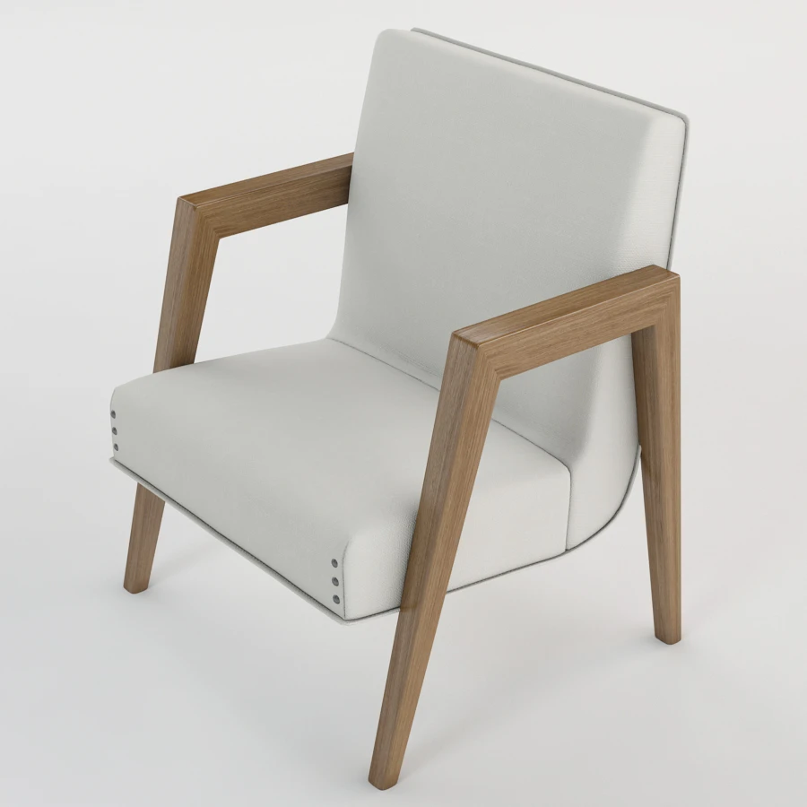 Russel Wright Arm Chairs 3D Model_01