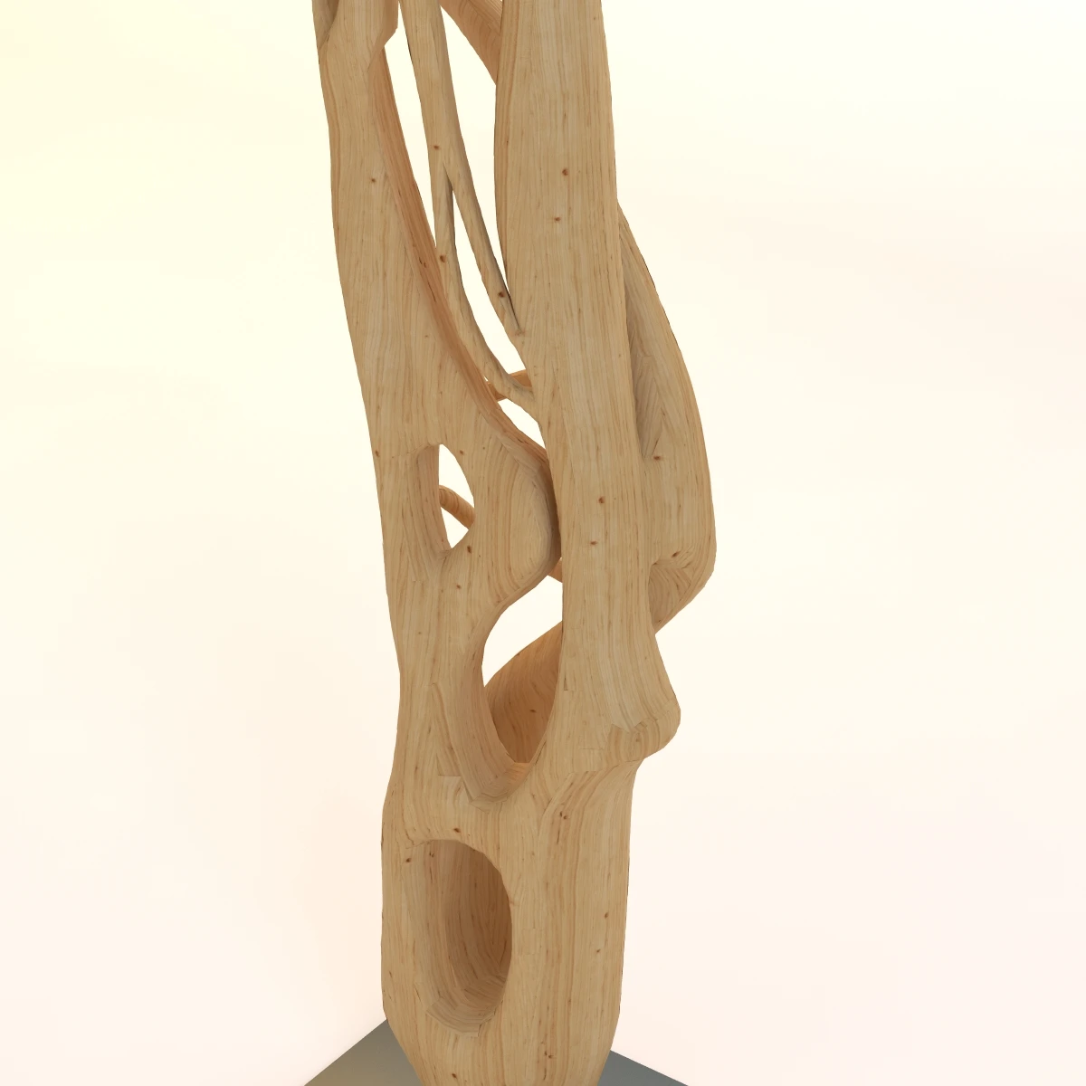 Sahta Maoli Wooden Sculpture 3D Model_04