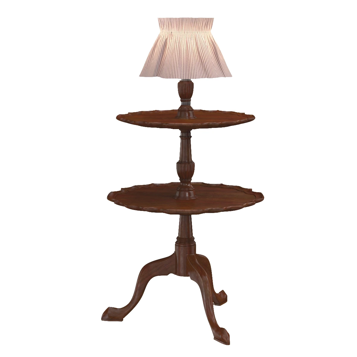 Antique Two Tier Floor Lamp 3D Model_04