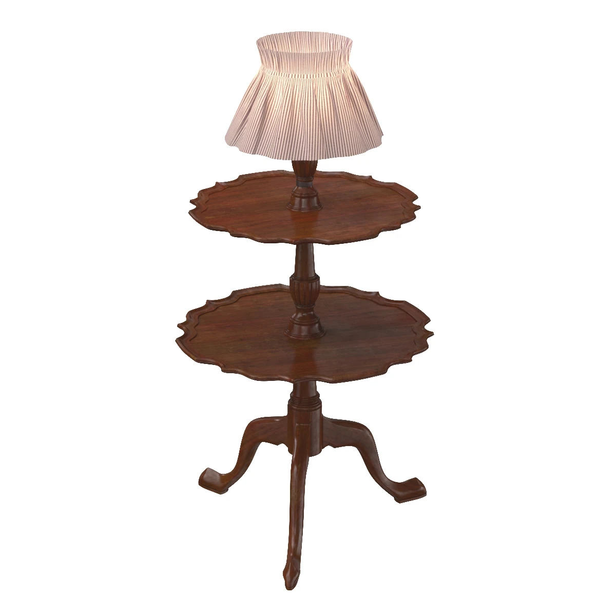 Antique Two Tier Floor Lamp 3D Model_03