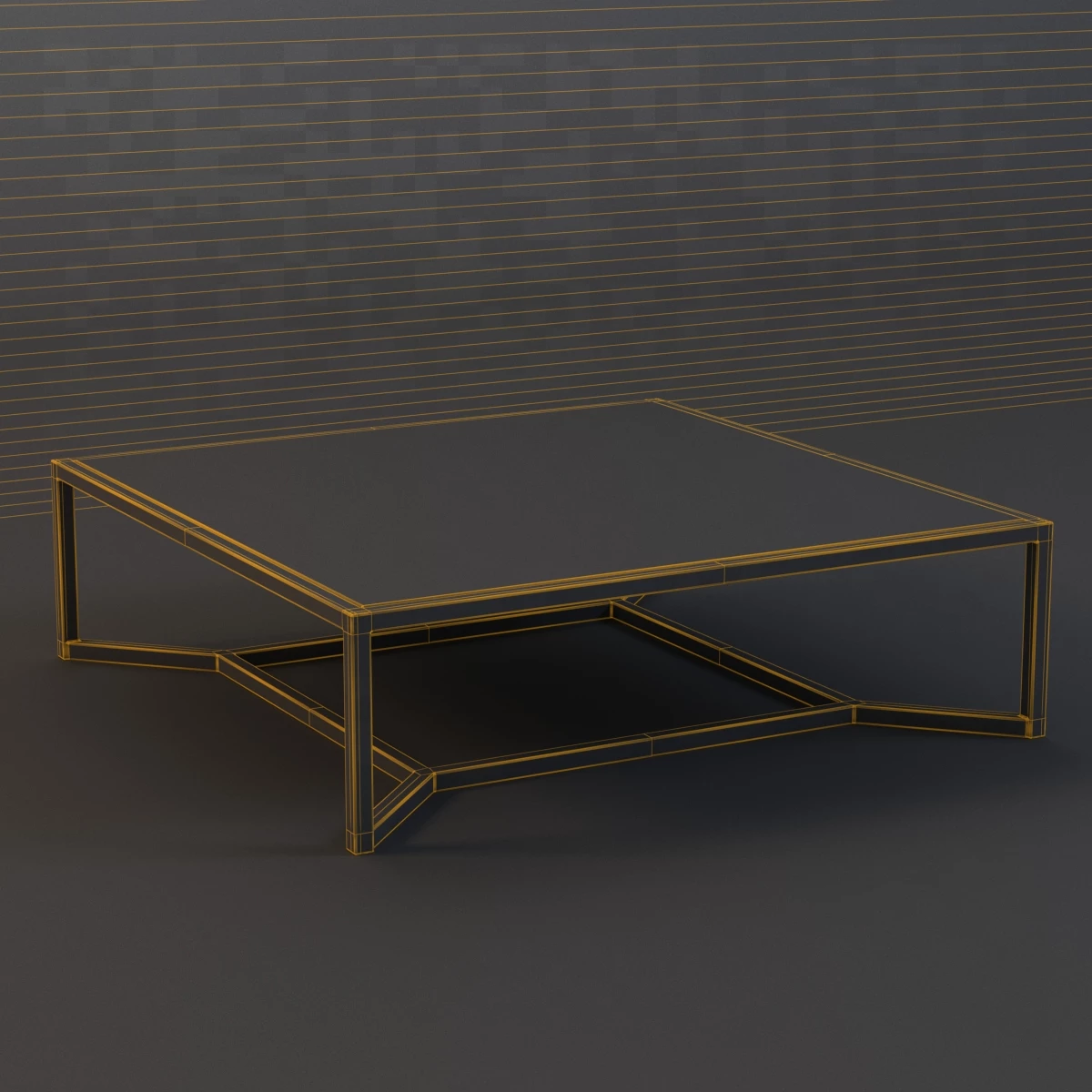 Bloc 4881 Low Coffee Table by Gloster 3D Model_06