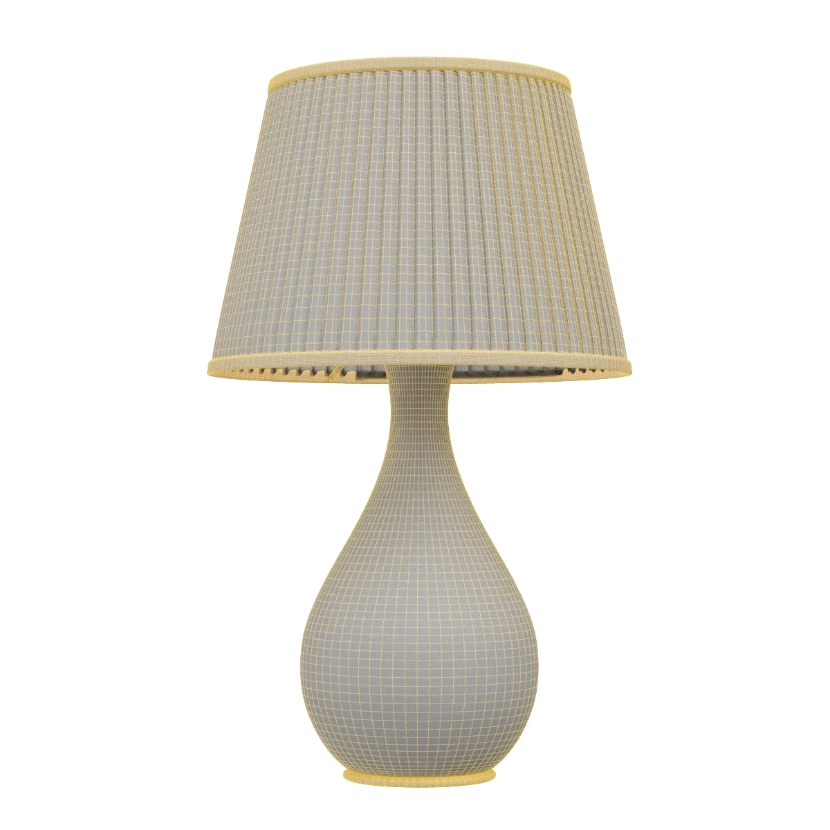 Blue White Chinoiserie Table Lamp 3D Model_07