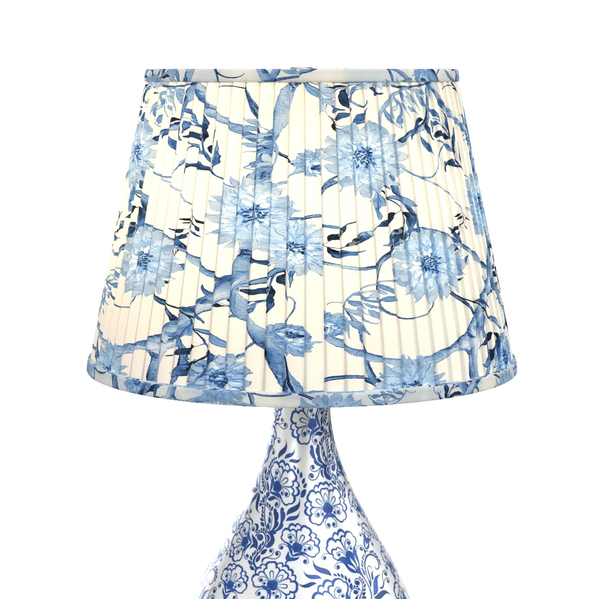 Blue White Chinoiserie Table Lamp 3D Model_05