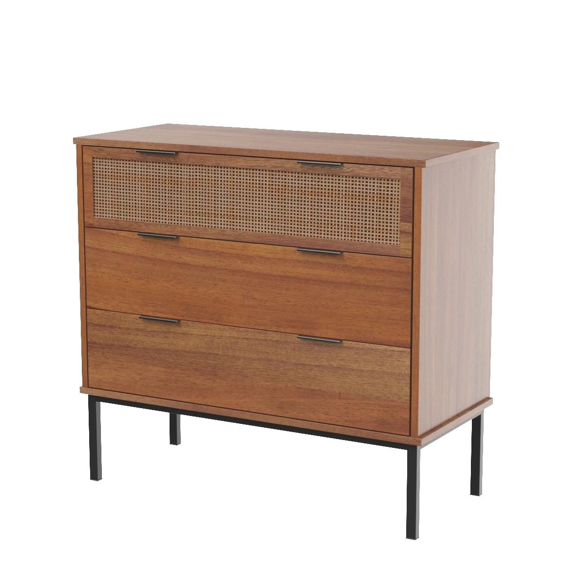 Cani Rattan Chest 3 Drawers 3D Model_01