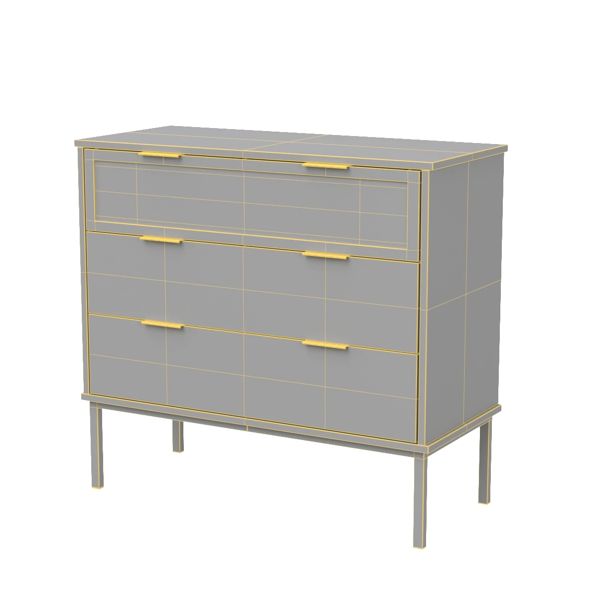 Cani Rattan Chest 3 Drawers 3D Model_07