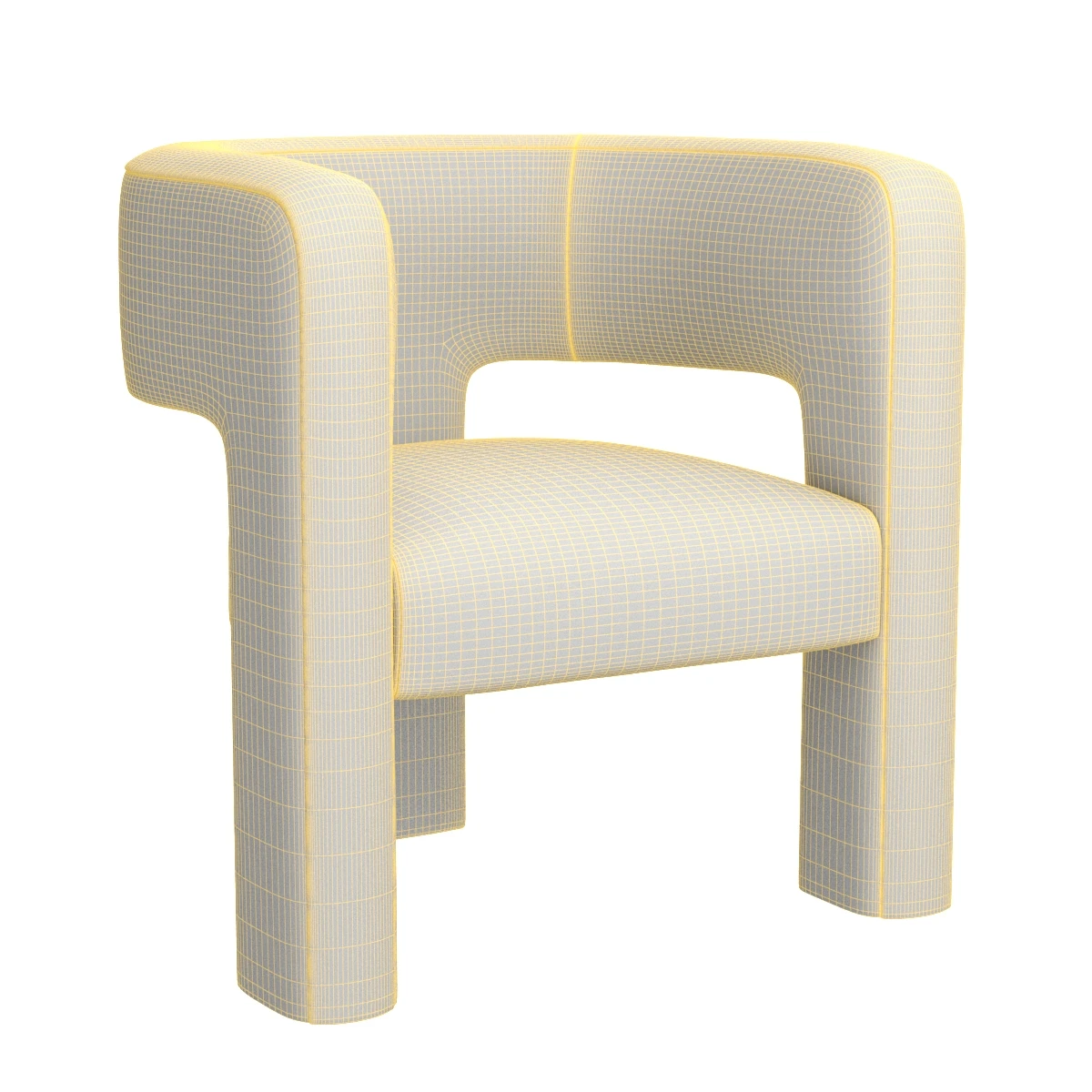 Crate and barrel Sculpt chair 3D Model_07