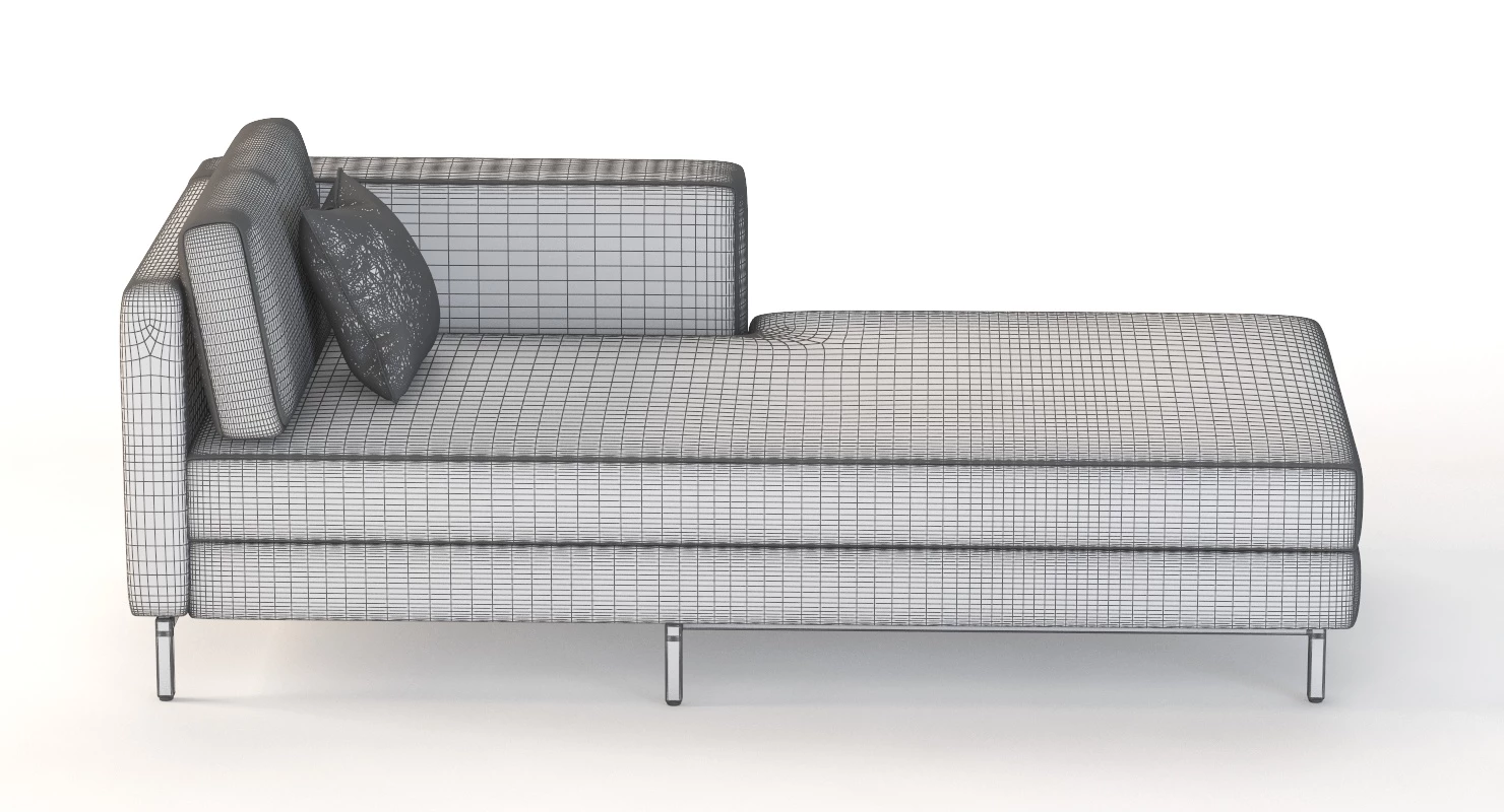 Davenport Bi Sectional Chaise Daybed 3D Model_014