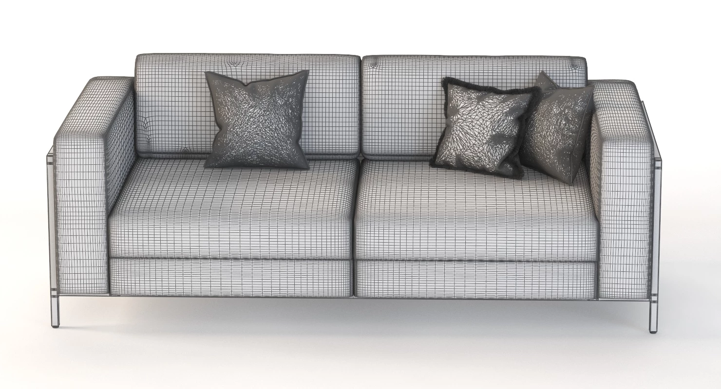 Davenport Two Seater Sectional Sofa 3D Model_013