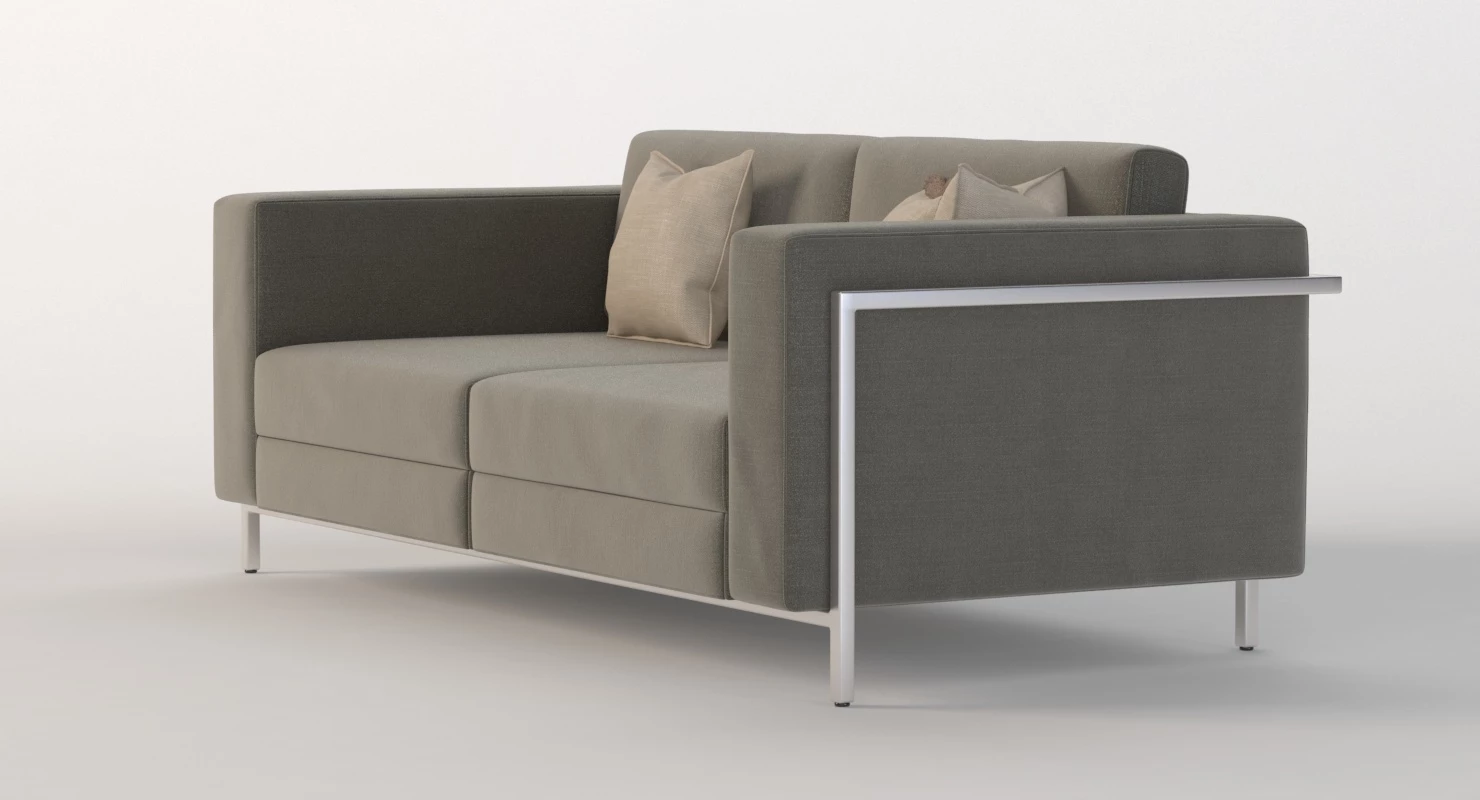 Davenport Two Seater Sectional Sofa 3D Model_09