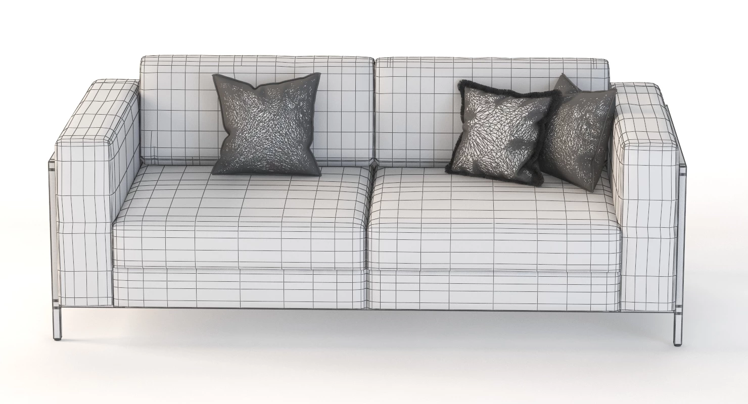 Davenport Two Seater Sectional Sofa 3D Model_011