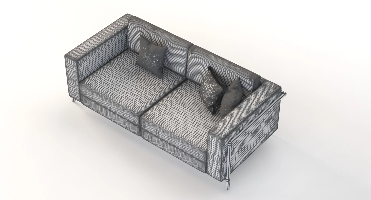 Davenport Two Seater Sectional Sofa 3D Model_014