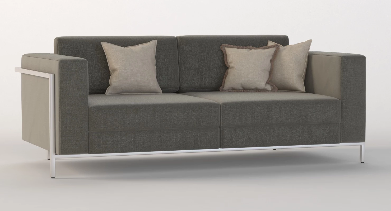 Davenport Two Seater Sectional Sofa 3D Model_04