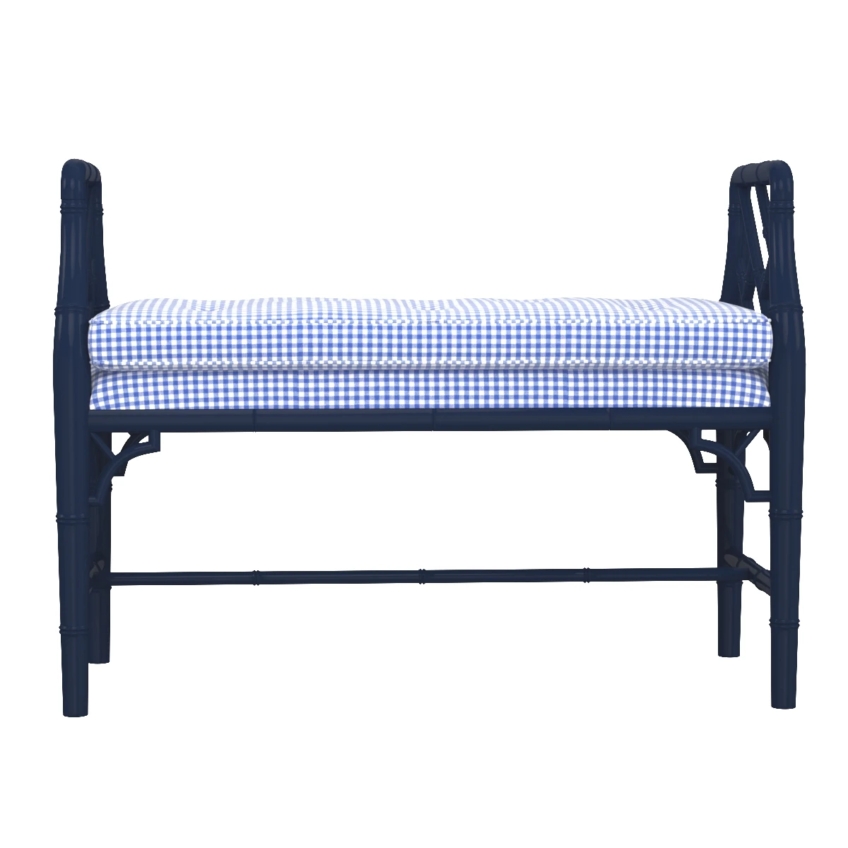 Faux Bamboo Chinese Chippendale Bench 3D Model_06