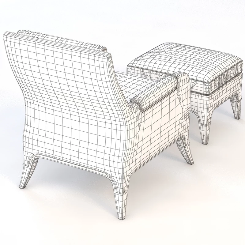 Giles Chair and Ottoman HC9507-24 3D Model_010