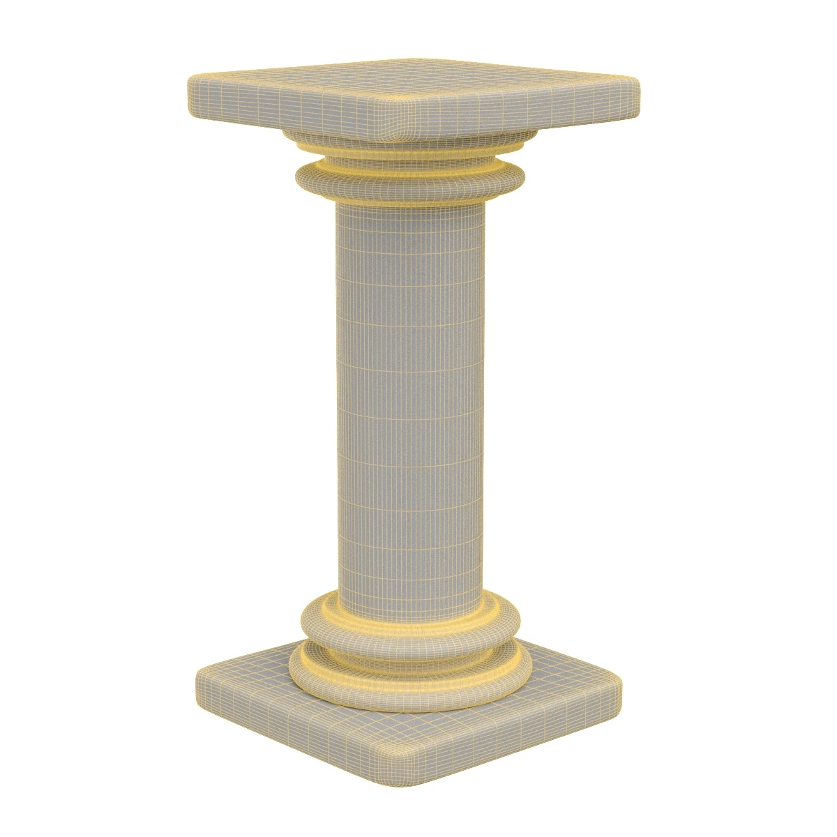 Green Onyx Classical Column Pedestal Stand Side Table 3D Model_07
