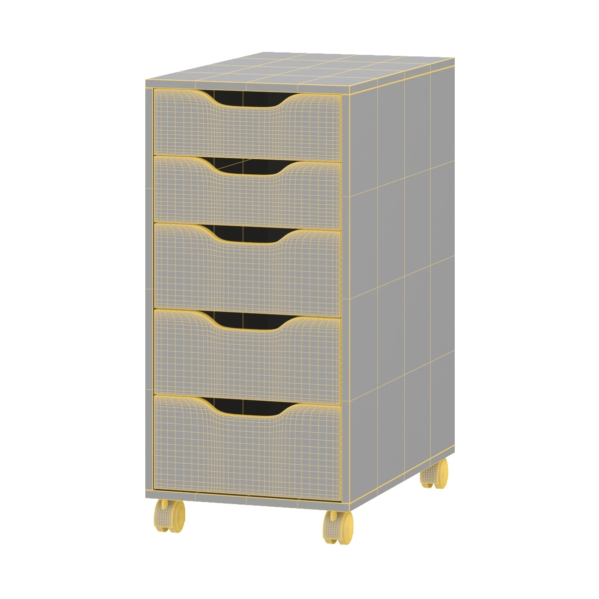 IKEA Alex Drawer Unit On Casters 3D Model_06