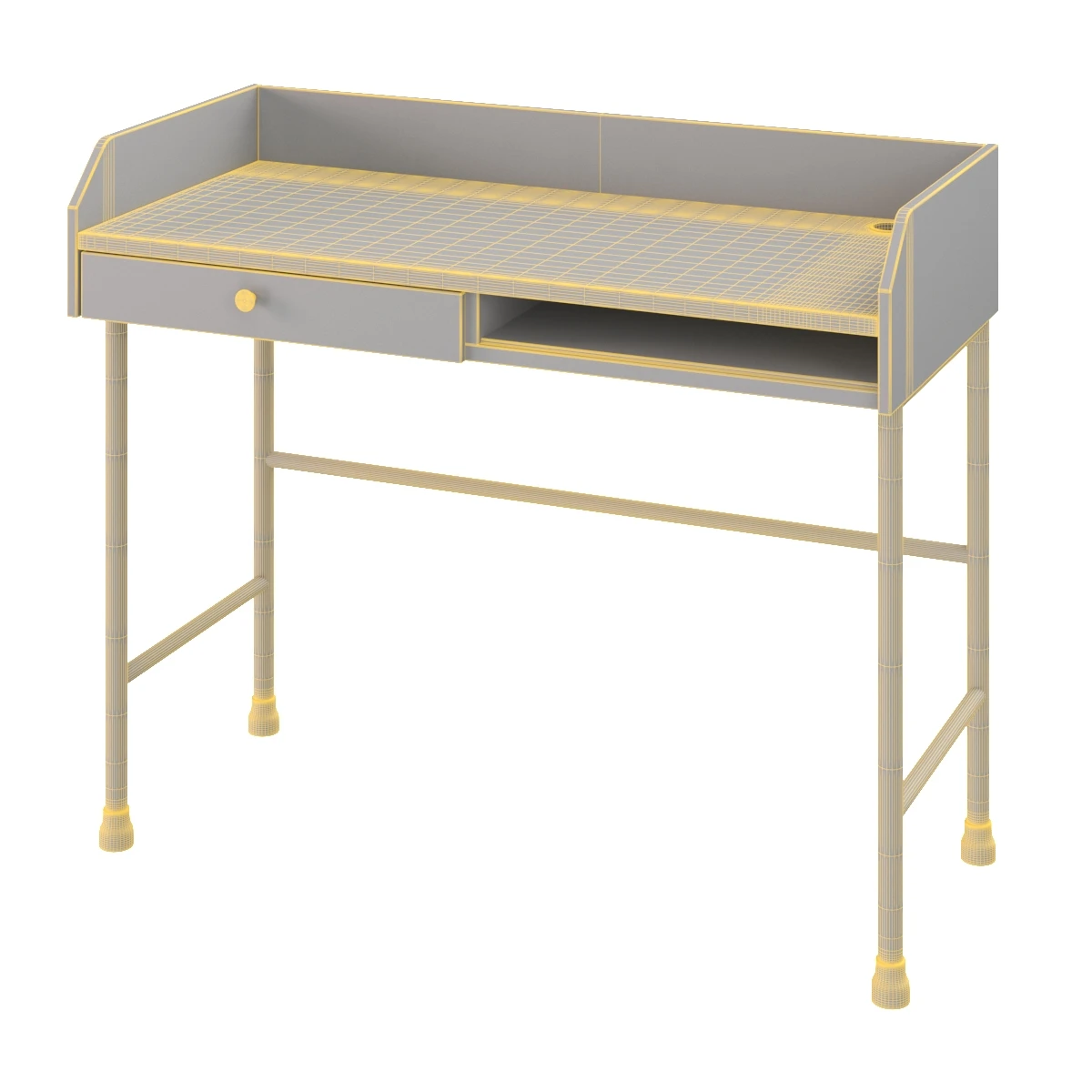 Ikea Hauga Desk Gray 3D Model_07