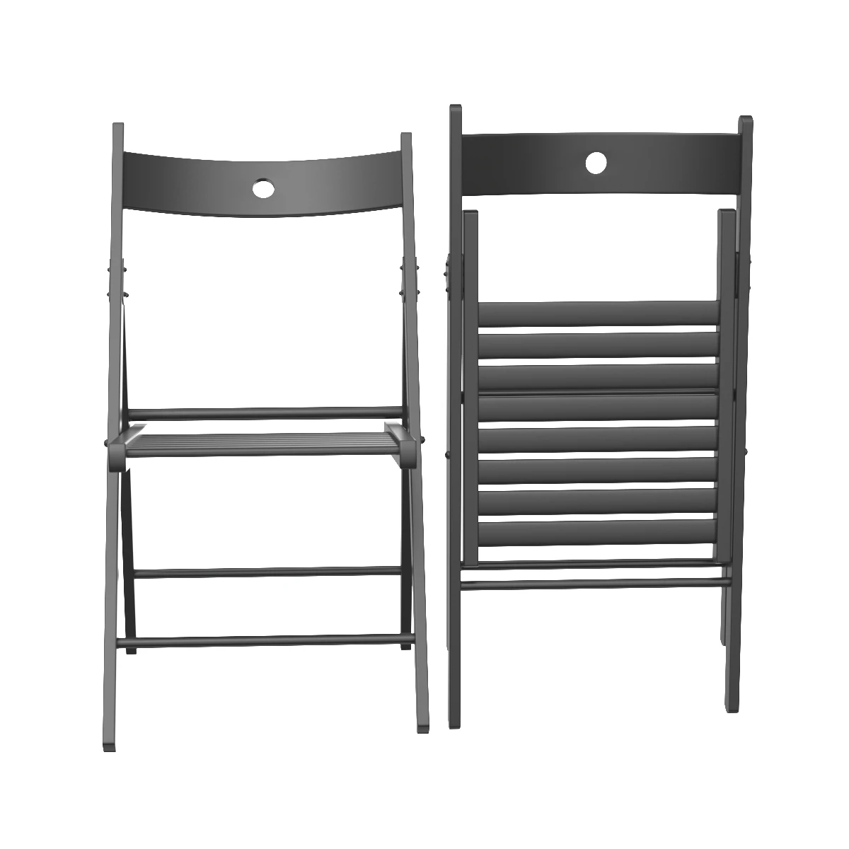 Ikea Terje Folding Black Chair 3D Model_06