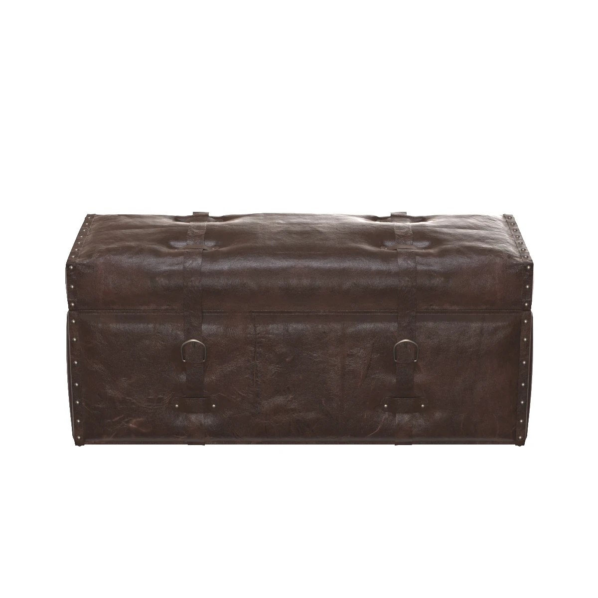 Laramie Trunk Leather Storage Bench 3D Model_01