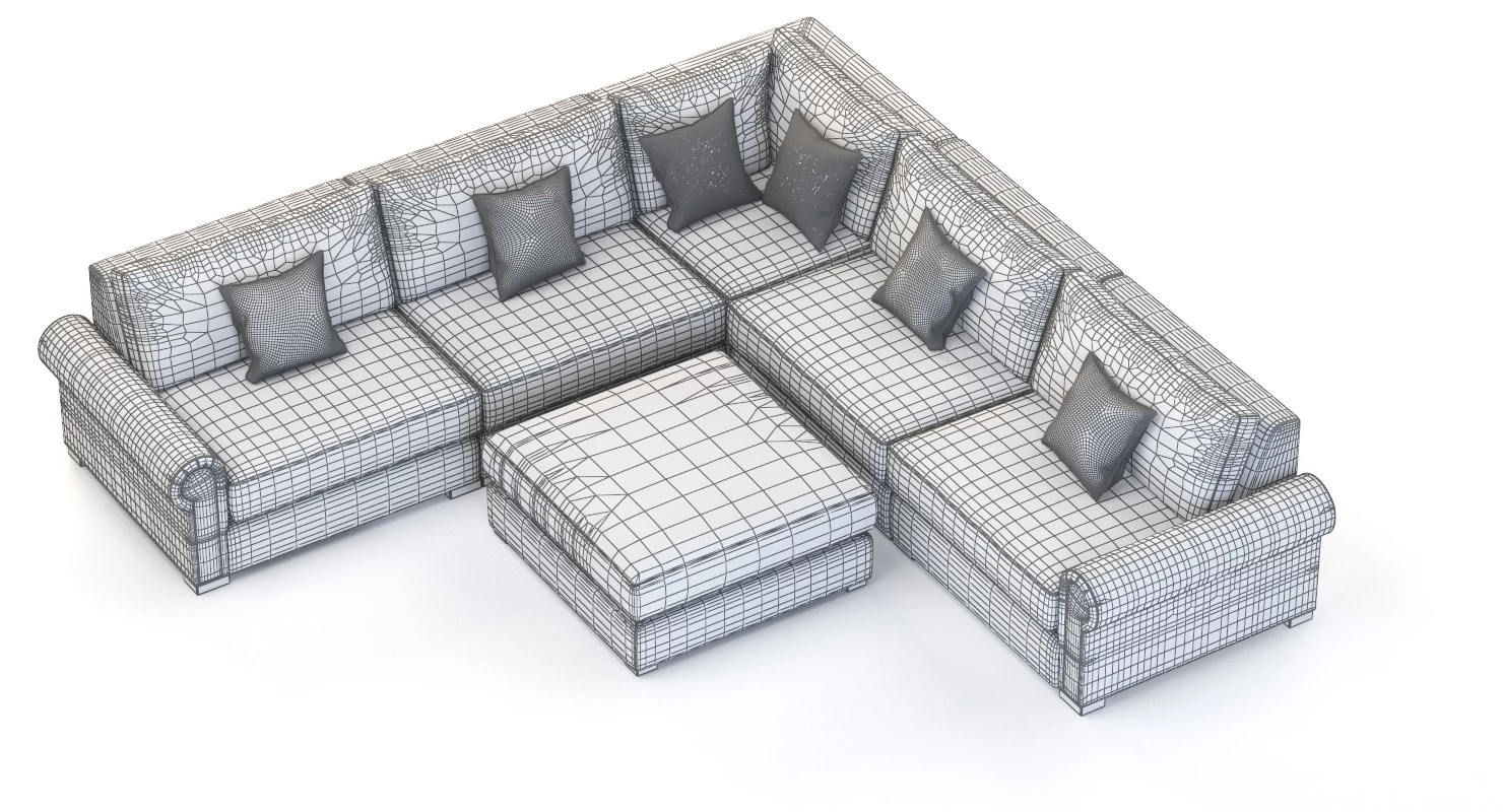 Lebanon Modular Sectional Corner Sofa Five Seater 3D Model_010