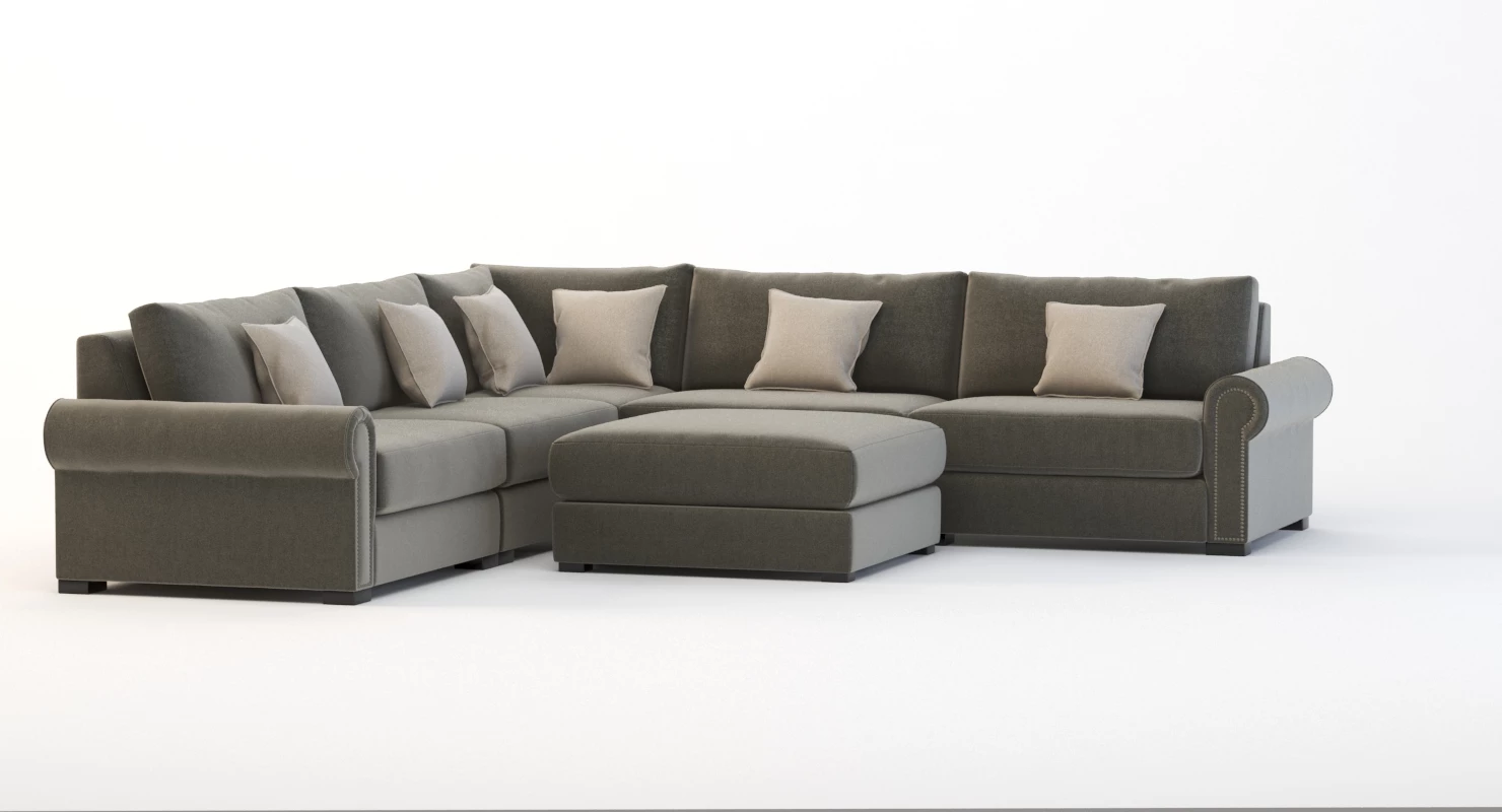 Lebanon Modular Sectional Corner Sofa Five Seater 3D Model_09